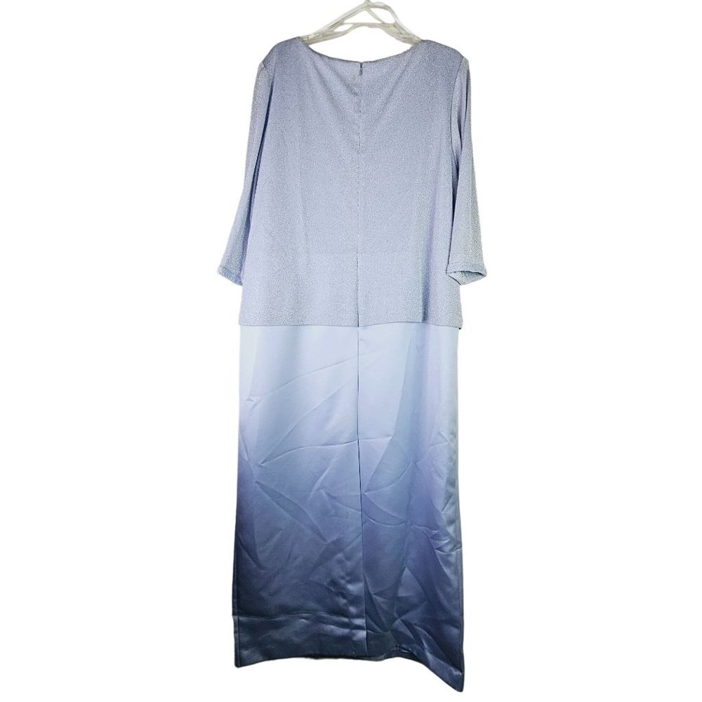 Alex Evenings Women's Petite Periwinkle Mother of the Bride Long Dress Sz 20WP - Picture 8 of 9